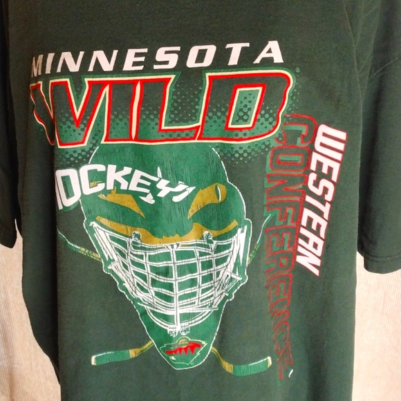 Gear For Sports Other - Gear For Sports Minnesota Wild Hockey Western Conference Green Short Slv T-Shirt